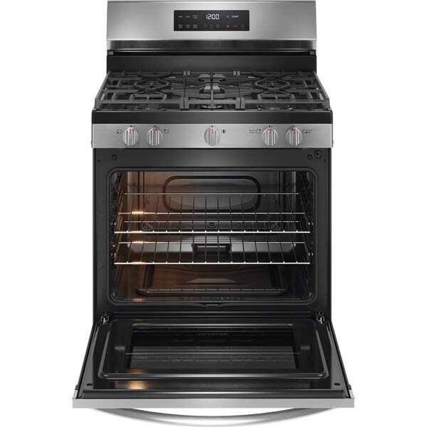 Frigidaire 30-inch Stainless Steel Gas Range with Quick Boil and Steam Clean Feature FCRG3062AS - main